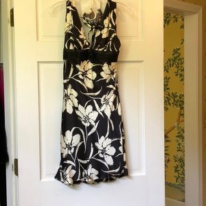Black and White Halter Dress
